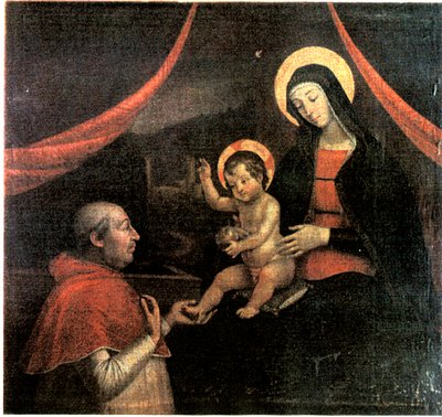Alexander VI Kneeling in Front of the Madonna by Pietro Facettio
